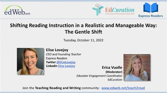 Shifting Reading Instruction in a Realistic and Manageable Way